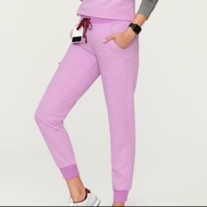 FIGS ZAMORA joggers scrubs pants SM/P petite DUSK pink LIMITED EDITION BNWOT